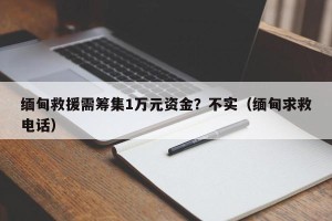 缅甸救援需筹集1万元资金？不实（缅甸求救电话）